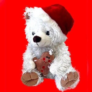 DanDee Christmas bear holding gingerbread man  18" Plush Soft Toy Stuffed Animal